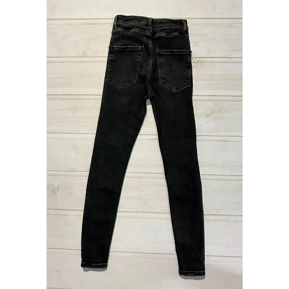 Zara Woman Black Denim High Rises Skinny Jeans